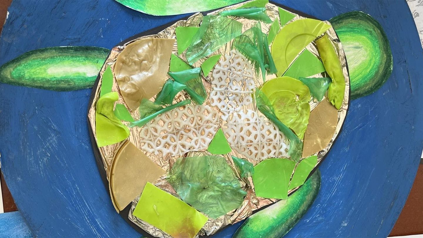 The plastic is from a Durban beach. Photo: Berea Primary school