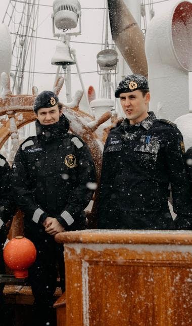 Cadets on board. Photo: Hanna Thevik