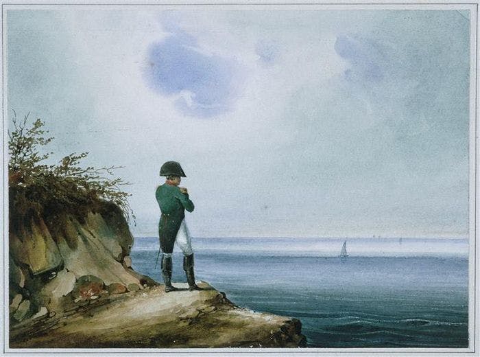 Napoléon at St. Helena. Painting by François-Joseph Sandmann