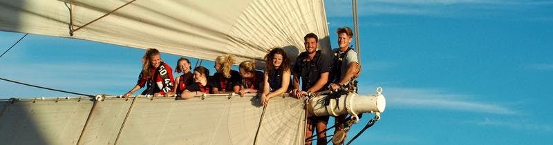 Young sailors in the rigging. Photo: Dina Storvik