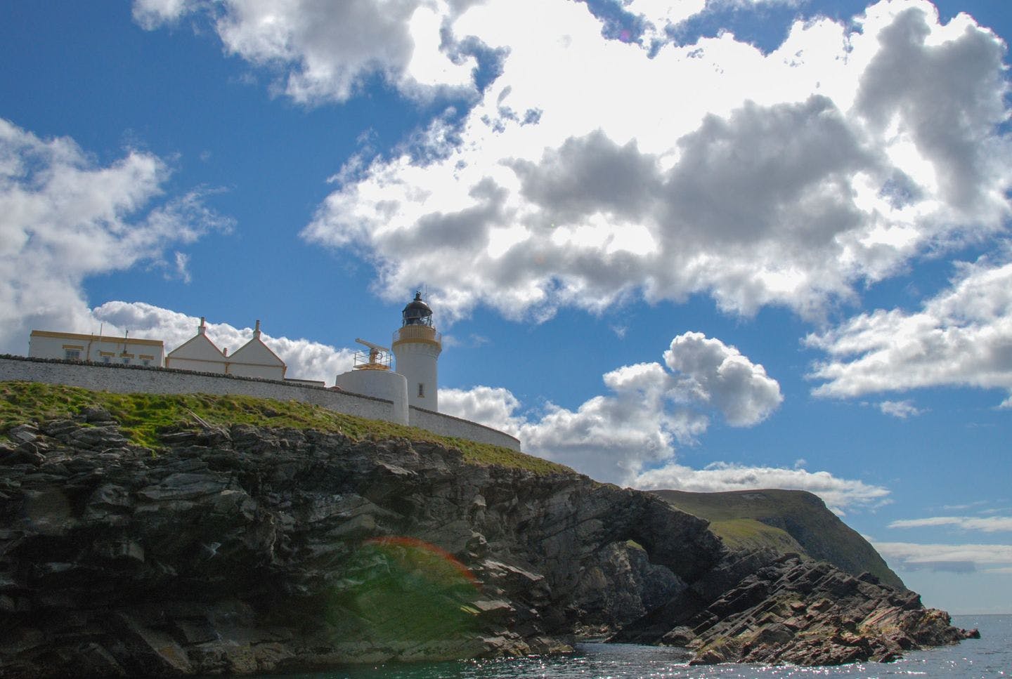 The lighthouse on Bressay, leading into Lerwick on Shetland. Photo: Ronald Toppe