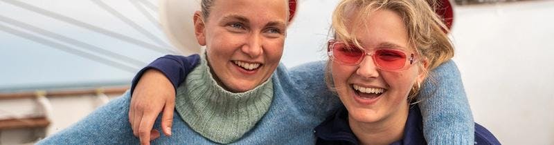 Mathea Knudsen og Hedvig Lyngedal. Foto: Ingrid Wollberg