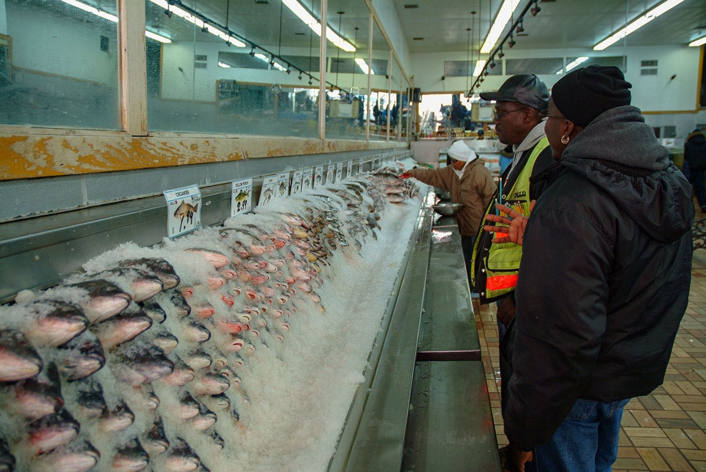 New York is much more than Manhattan. This photo was taken at a fish market in Harlem.