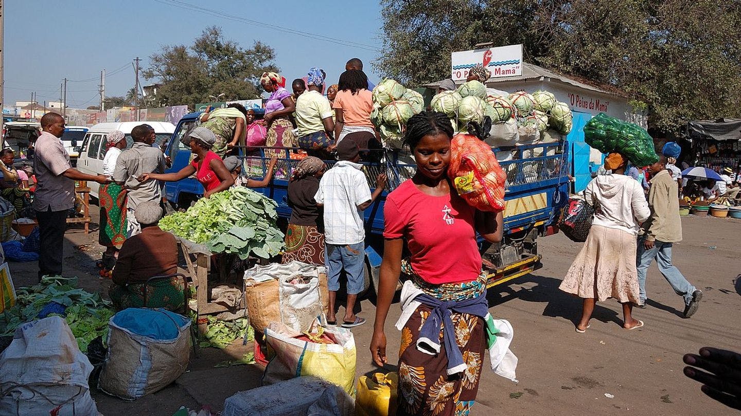 Grønnsakmarked i Maputo. Foto: Rosino / Wikimedia Commons